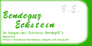 bendeguz eckstein business card